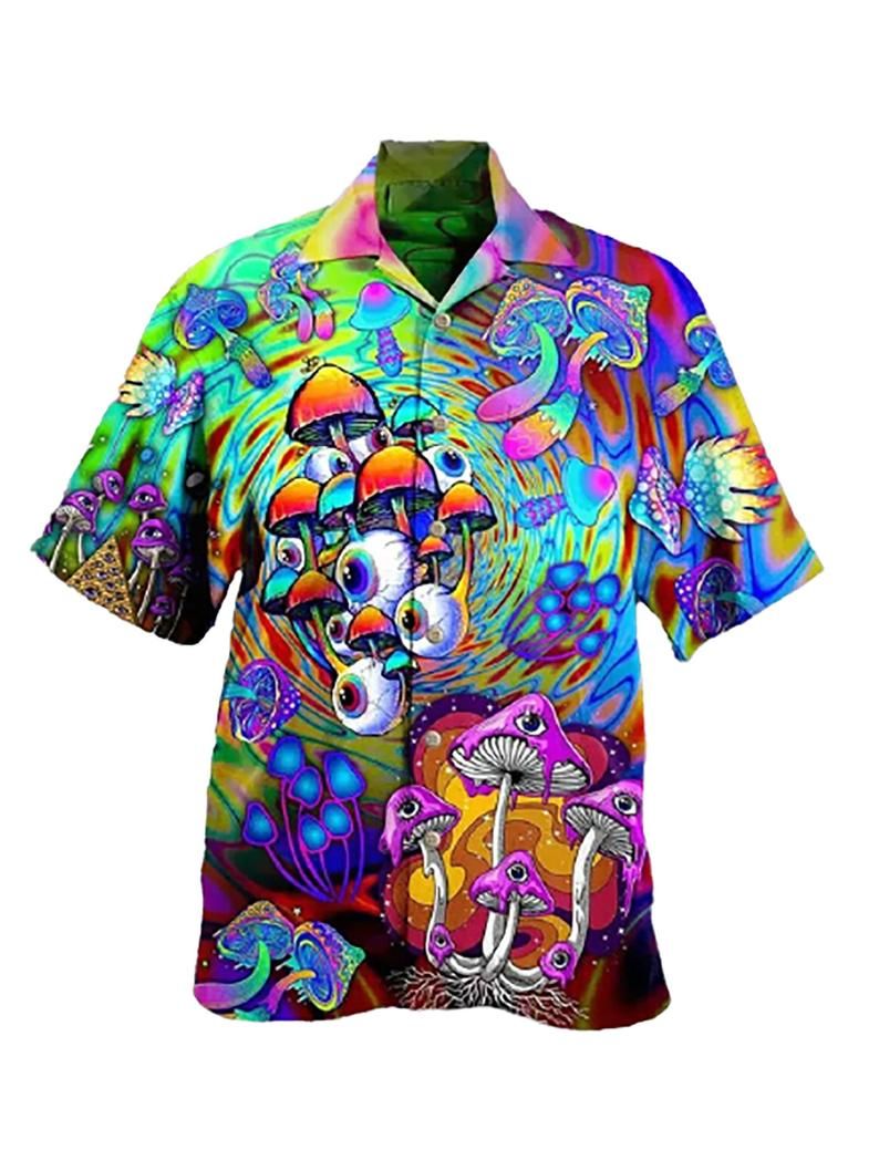 Mushroom Multicolor Amazing Design Hawaii Shirt Ha74995