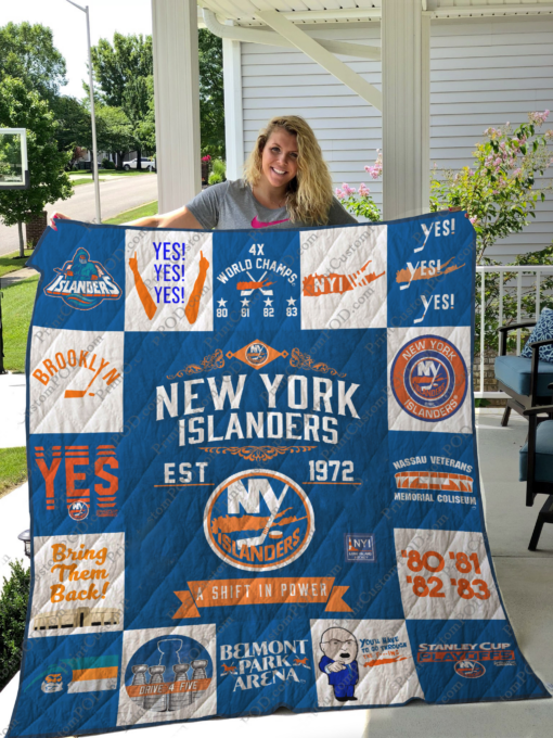 New York Islanders Quilt Blanket2 A95