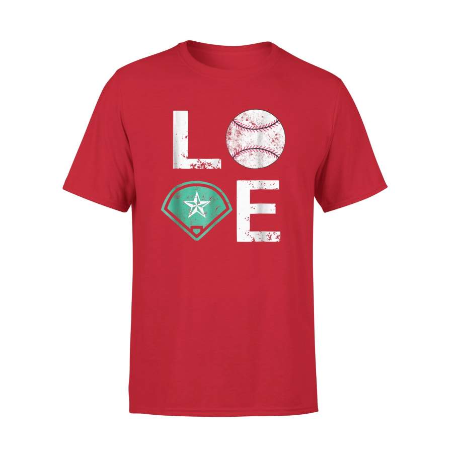 Baseball Love Ball Field Player Coach Men Boys Girls T-Shirt