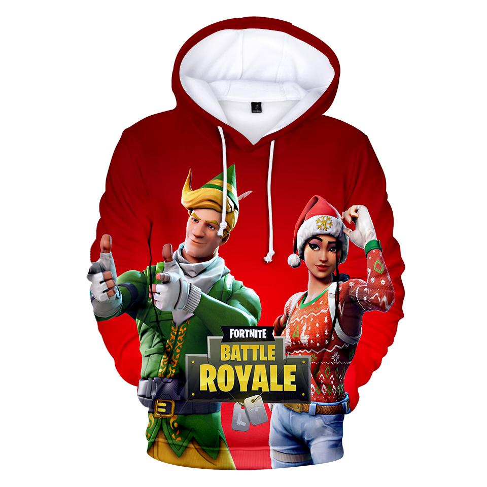 Fortnite Hoodies – Fortnite Game Christmas Series Christmas Dress Up 3D Hoodie