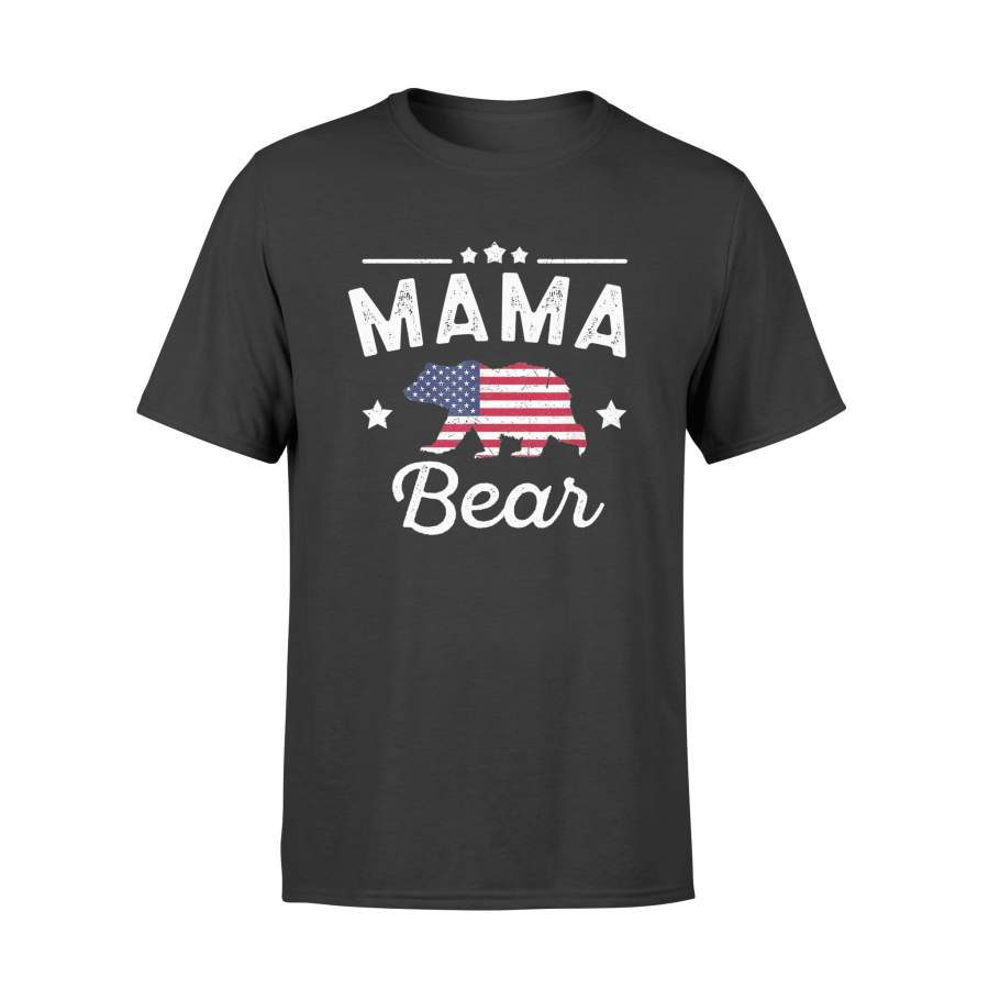 4th Of July Mama Bear Patriotic Flag T Shirt – Standard T-shirt