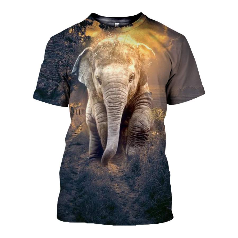 3D All Over Printed elephant T Shirt Hoodie 14121