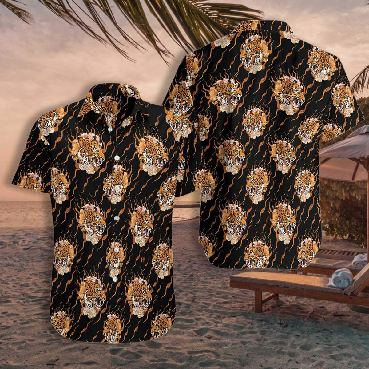 Tattoo Style Tiger Hawaii Shirt For Men And Women Ha2398