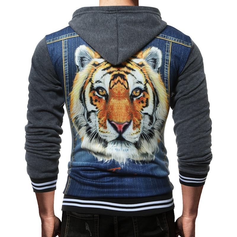 Cool Custom Hoodie Wholesale Price Men Hoodie 2018 Fashion Brand Sweatshirts Tiger Printed 3D Hoodie Zipper Jacket Hip Hop Cardigan Tracksuits Art#380 Hoodies For Men And Women