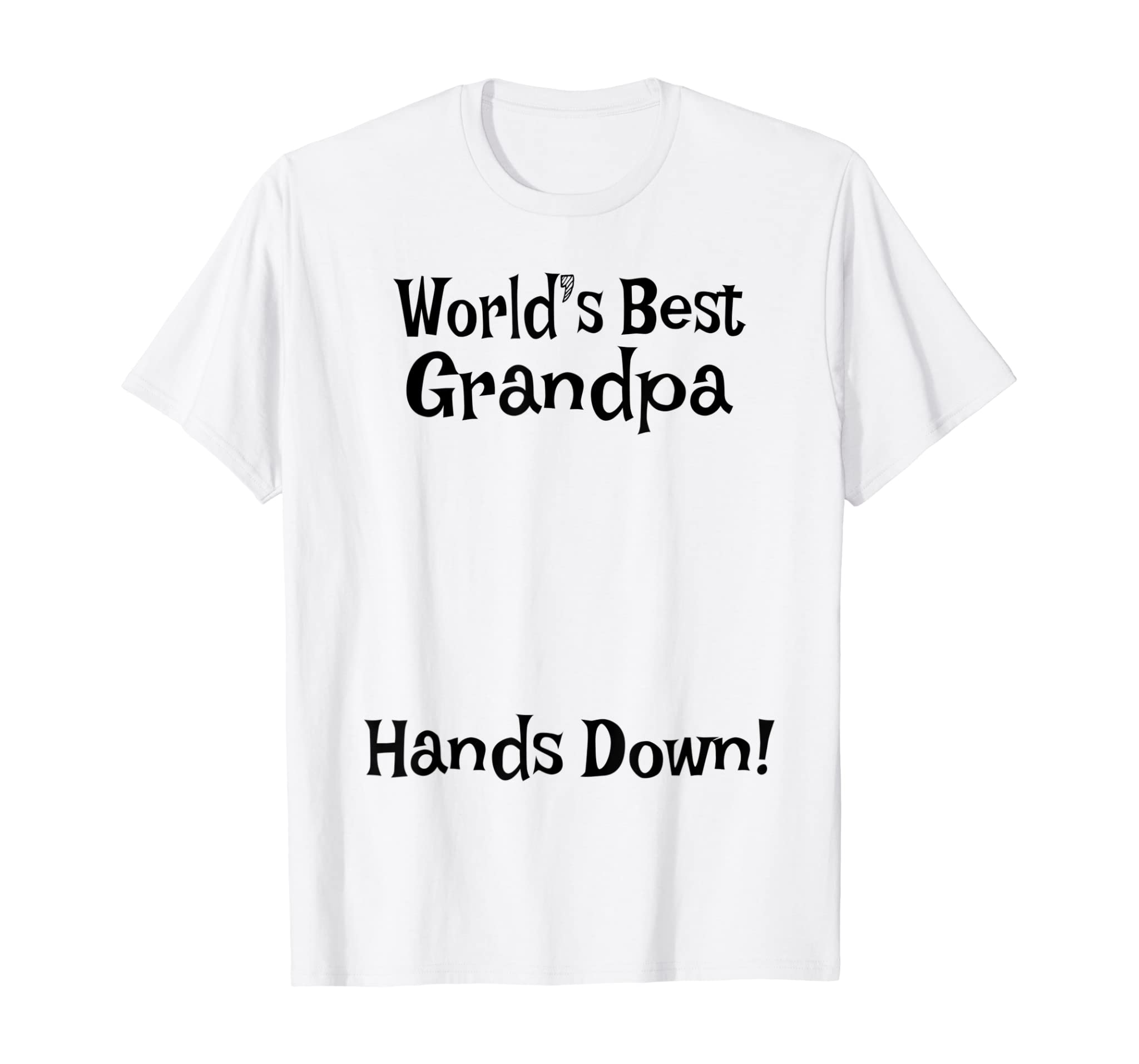 Mens World’s Best Grandpa Hands Down Make a Handprint Shirt