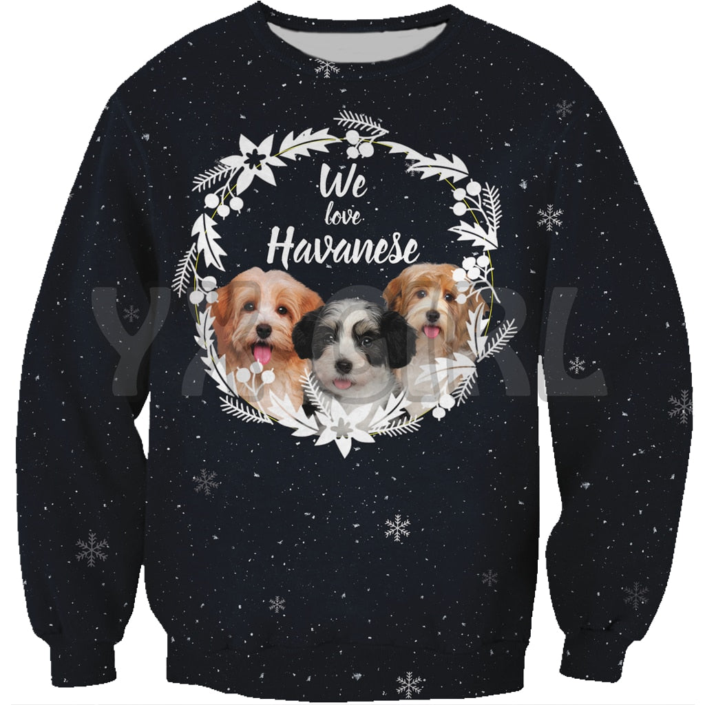 Merry Havanese Christmas Womens Sweatshirt
