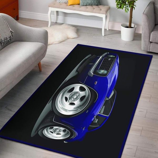 1st Generation Chevrolet Camaro Purple Black Area Rug