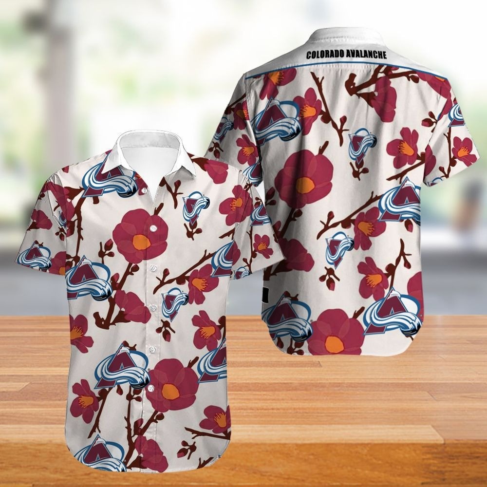 Colorado Avalanche Hawaii Shirt Tropical Flowers Summer For Fans Ha4504