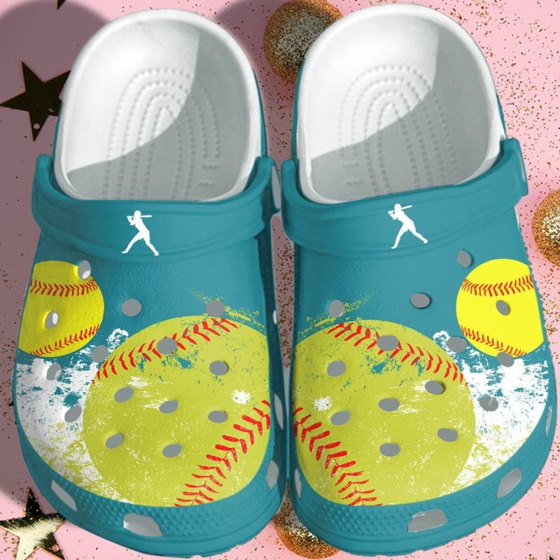 Soft Ball Sport Shoes Clogs Gifts For Son Daughter – Softball Custom Shoes Clogs For Men Women