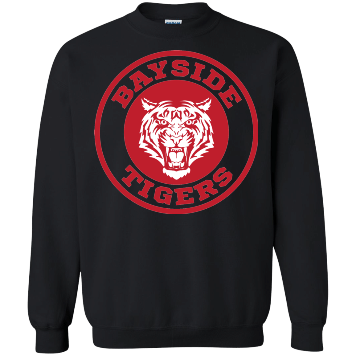 Bayside Tigers G180 Gildan Crewneck Pullover Sweatshirt 8 Oz