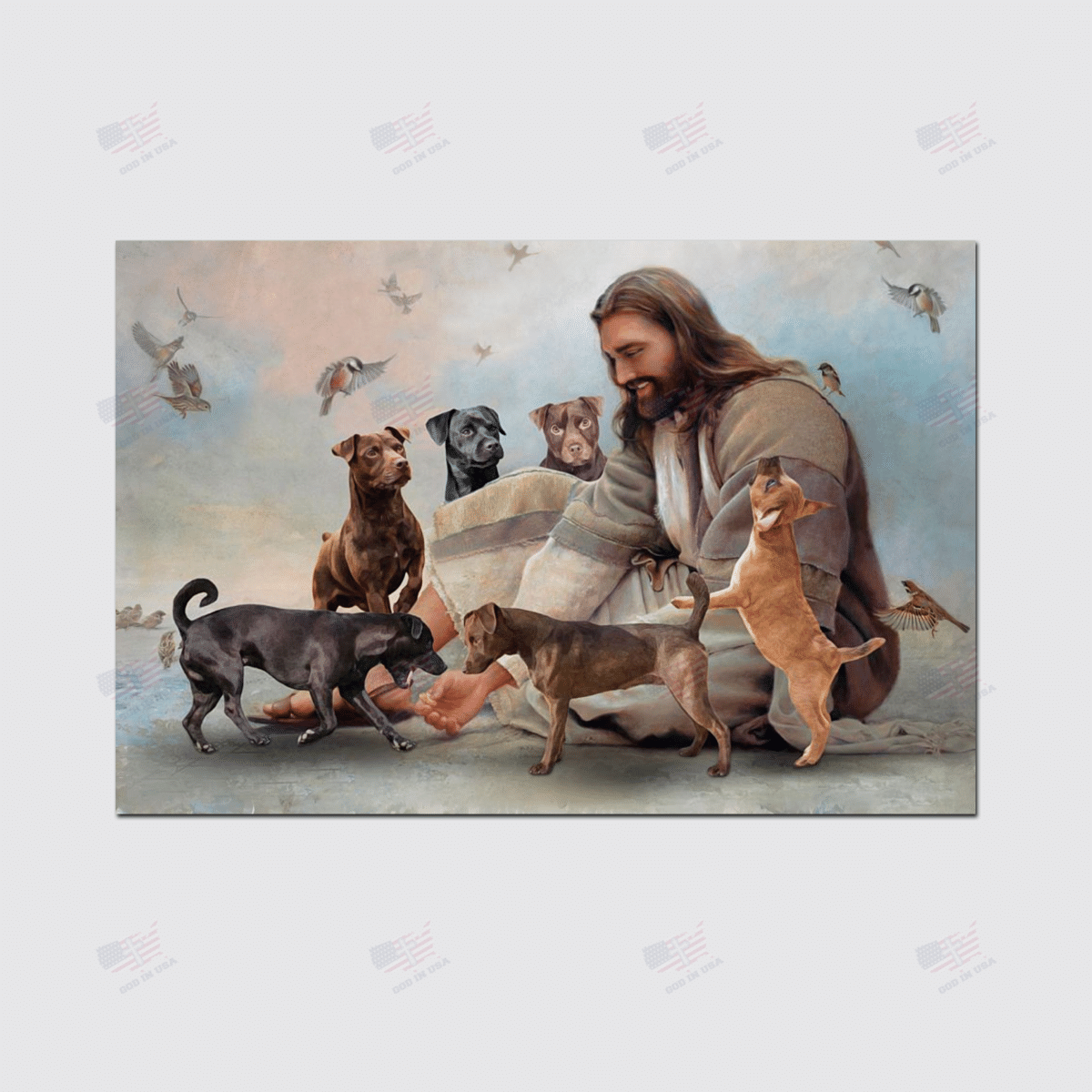 God Surrounded By Patterdale Angels Poster Canvas