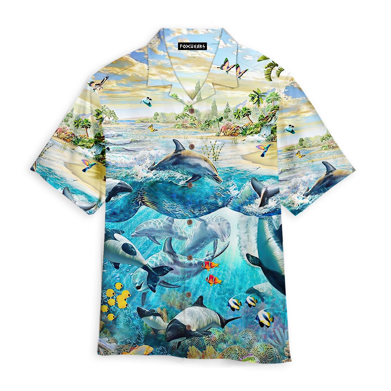 Dolphin Paradise Hawaiian Shirt | For Men & Women | Adult | Hw6117 Aloha Shirt