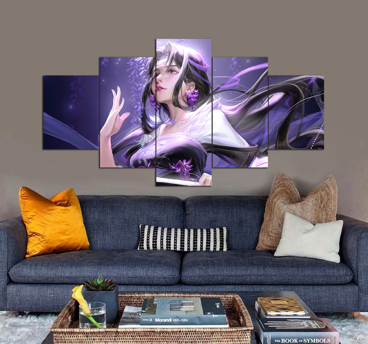 Demon Slayer Shinobu Kochor 3D 5 piece canvas art