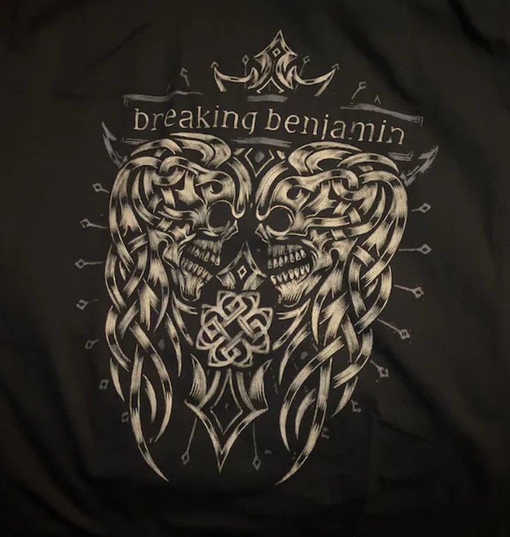 Breaking Benjamin T Shirt Metal Music Shirt I Will Not Bow Angels Fall Shirt Outfit