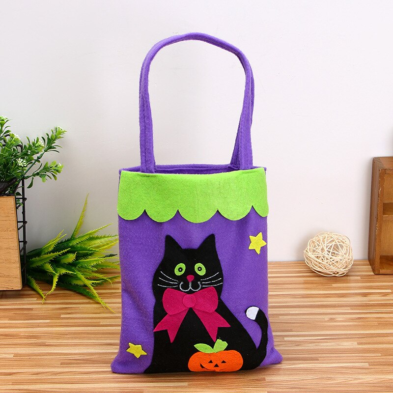 Cute 12cm Halloween Candy Bag Decorative Pumpkin Bag Kindergarten Candy Scene Arrangement Cloth Gift Bag Happy Helloween Party alx