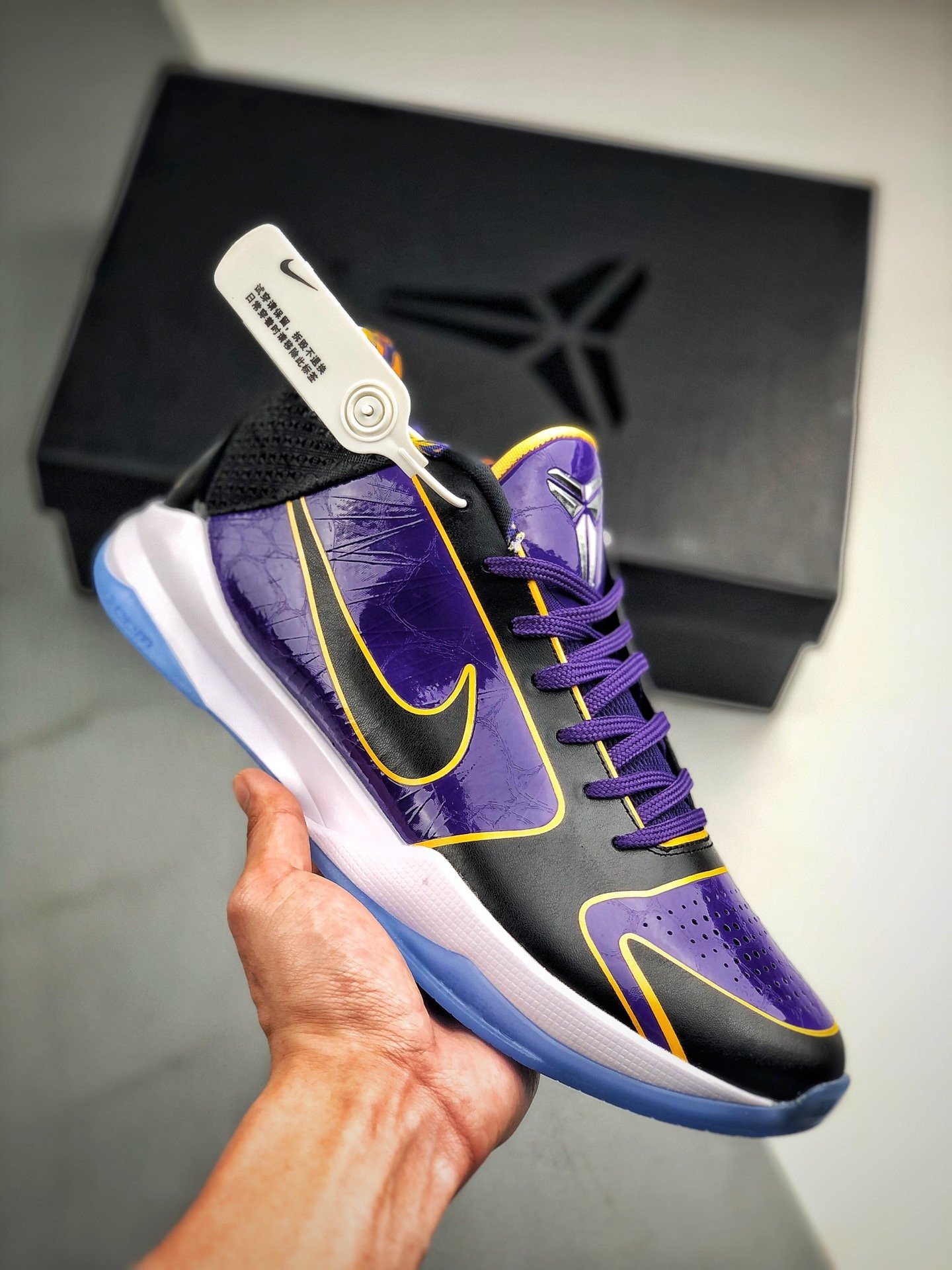 Nike Kobe 5 Protro Lakers Court PurpleBlack-University Gold 5338390