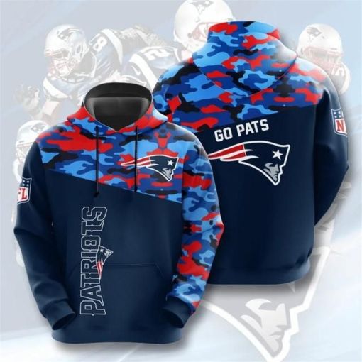 New England Patriots Camo 3D Hoodie Gift Idea For Fan 005