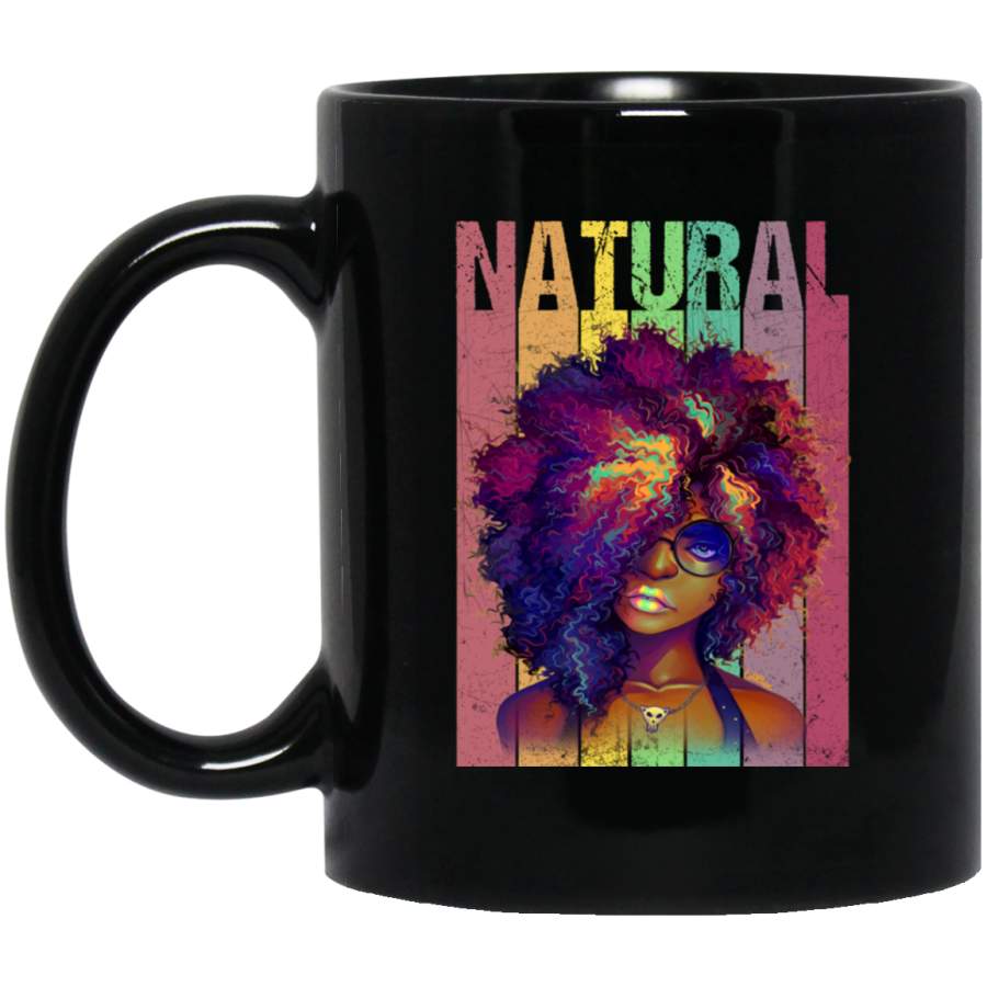 African American Coffee Mug Natural Black Girl Vintage 11oz – 15oz Black Mug