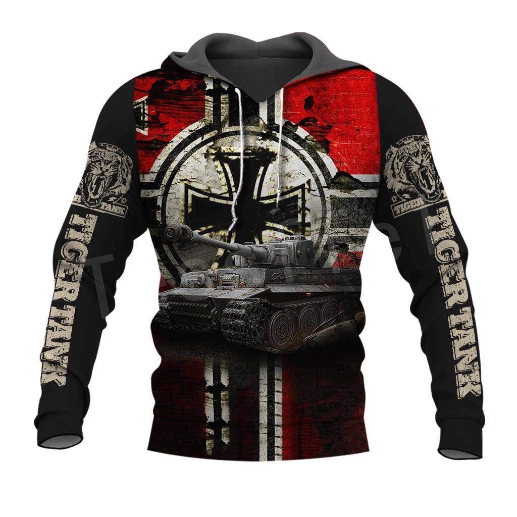 Tiger Tank Black Red Best Design 3D Printed Sublimation Hoodie Hooded Sweatshirt Comfy Soft And Warm For Men Women S To 5Xl Ctc16011069