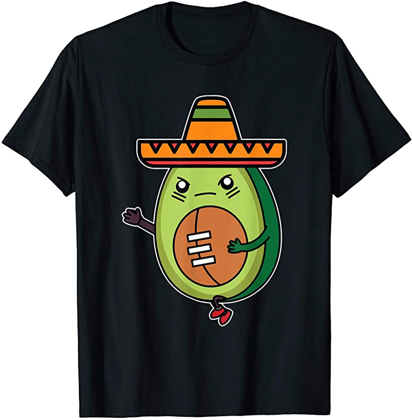 American Football Cinco De Mayo Funny Avocado Mexican Fiesta T-Shirt