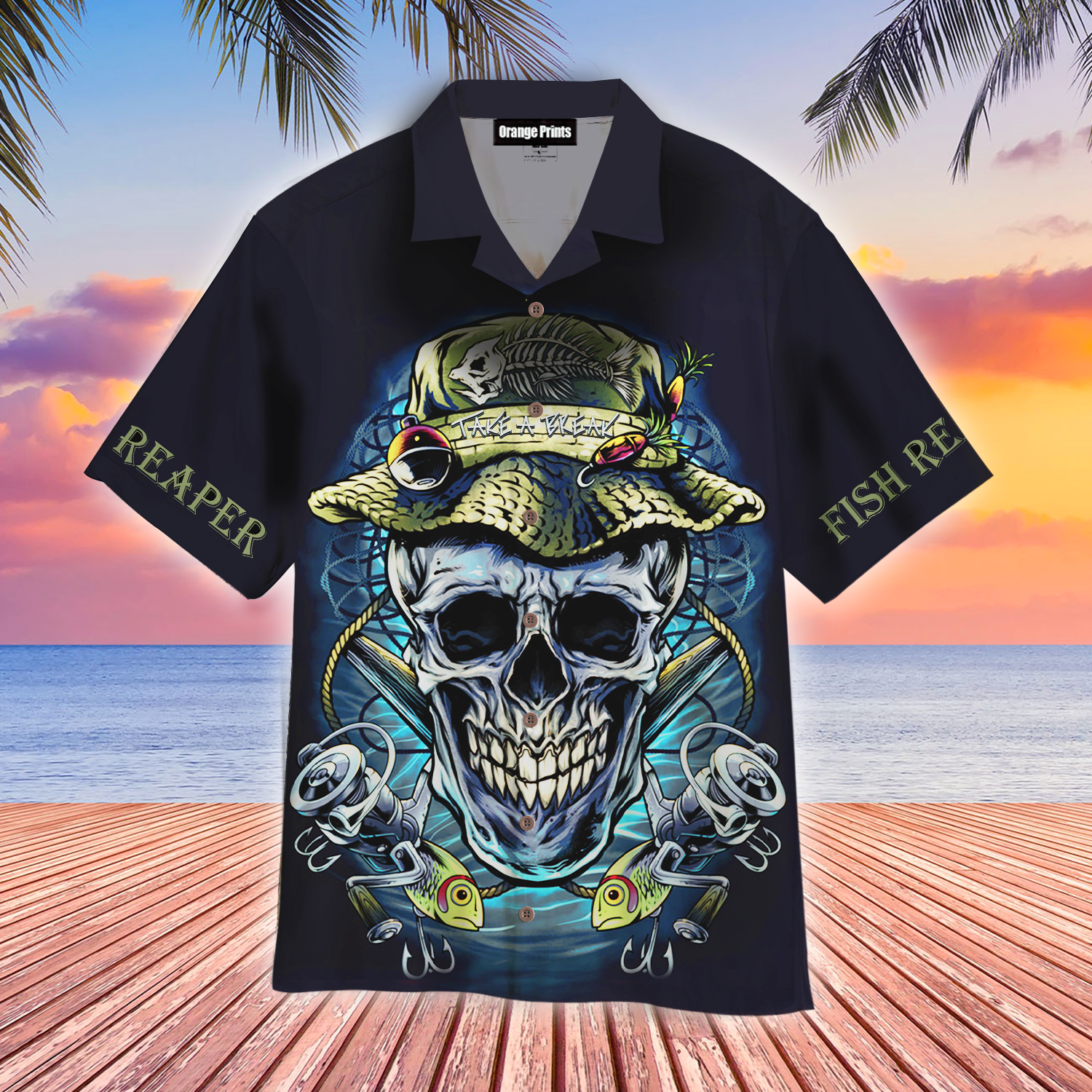 Skull Fisherman Aloha Hawaii Shirts For Men And Women Ha93807