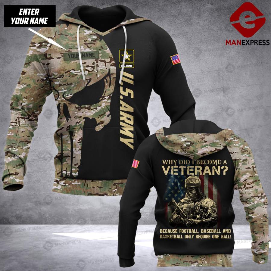 Personalized warriors GUQ 3D printed hoodie ARMW B