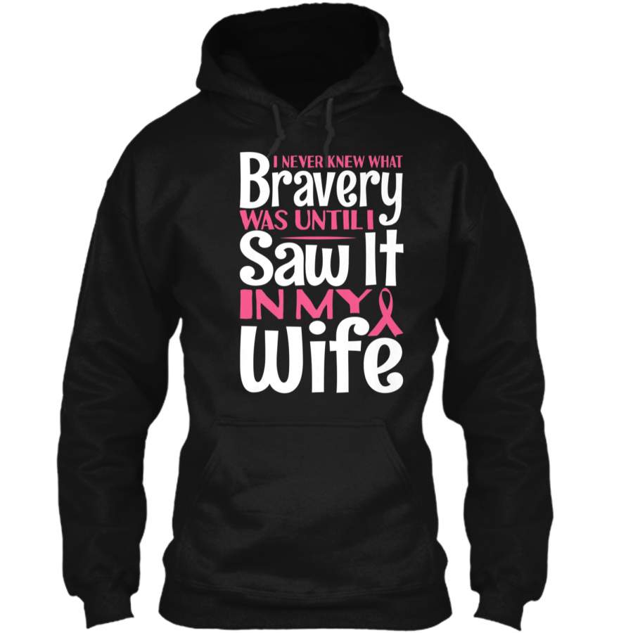 Breast Cancer Shirt Bravery Husband Tee Men Dad Grandpa Gift Pullover Hoodie 8 oz