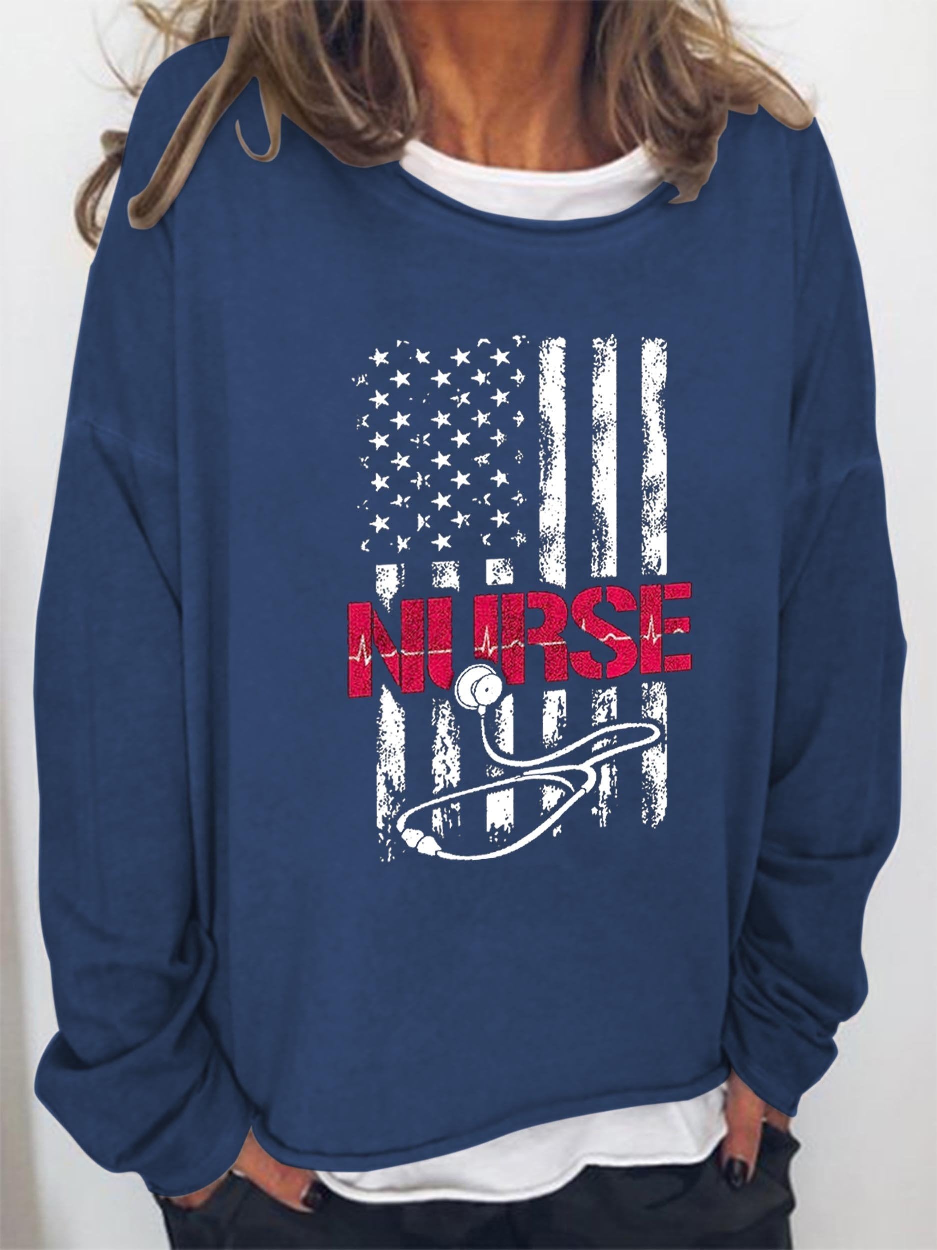 Women Nurses Medical Aide Gift Long Sleeve Top