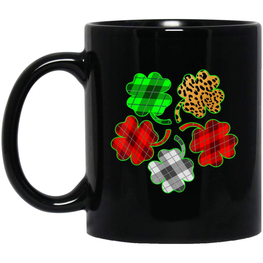 Buffalo Plaid Leopard Irish Shamrock St Patricks Day Mug Mug