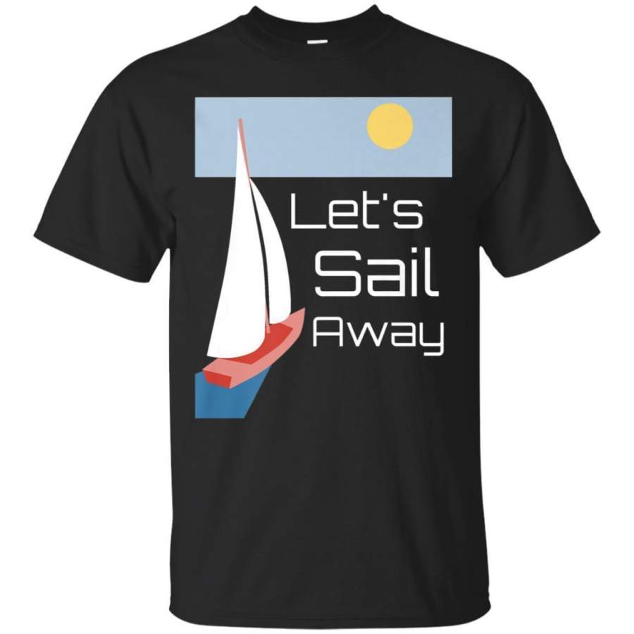 AGR Lets Sail Away Boat Tshirt Nautical Outdoors Sunset Tee Jaq T-shirt