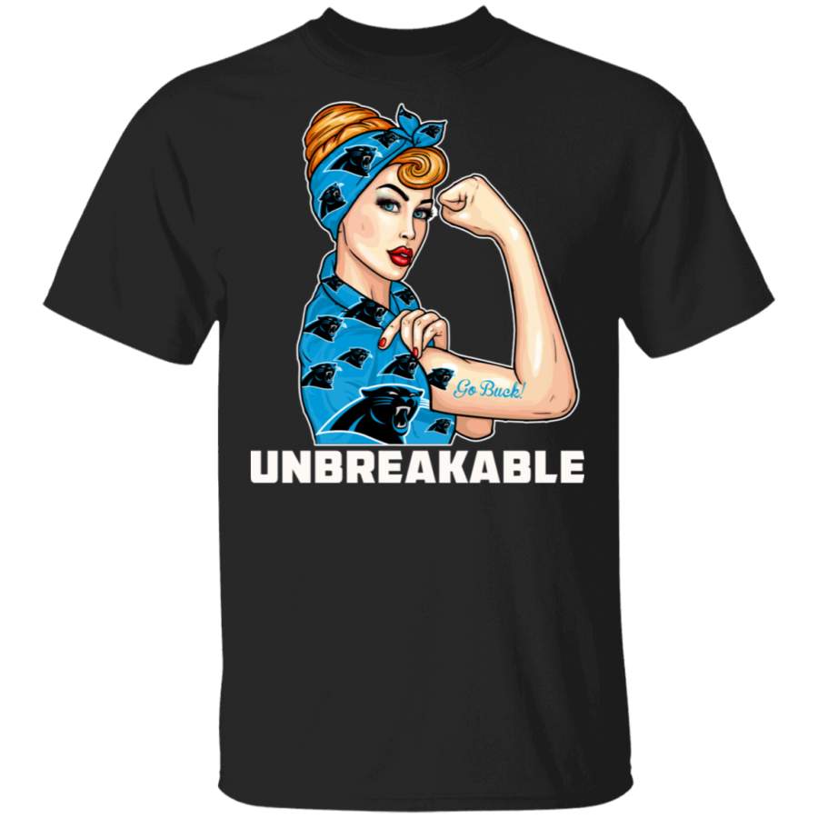 Beautiful Girl Unbreakable Go Carolina Panthers T Shirt