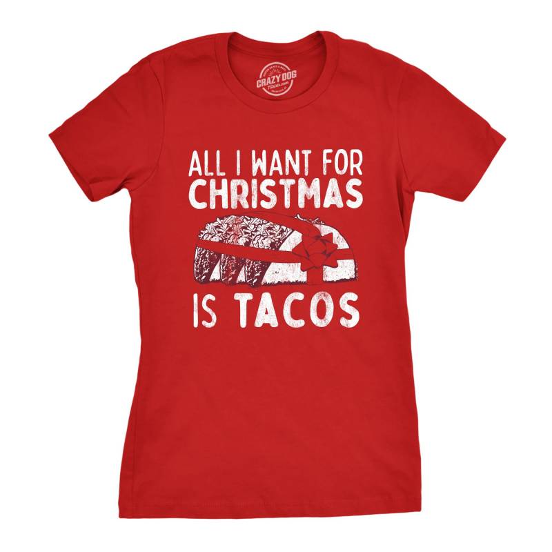 All I Want For Christmas Is Tacos Women’s Tshirt