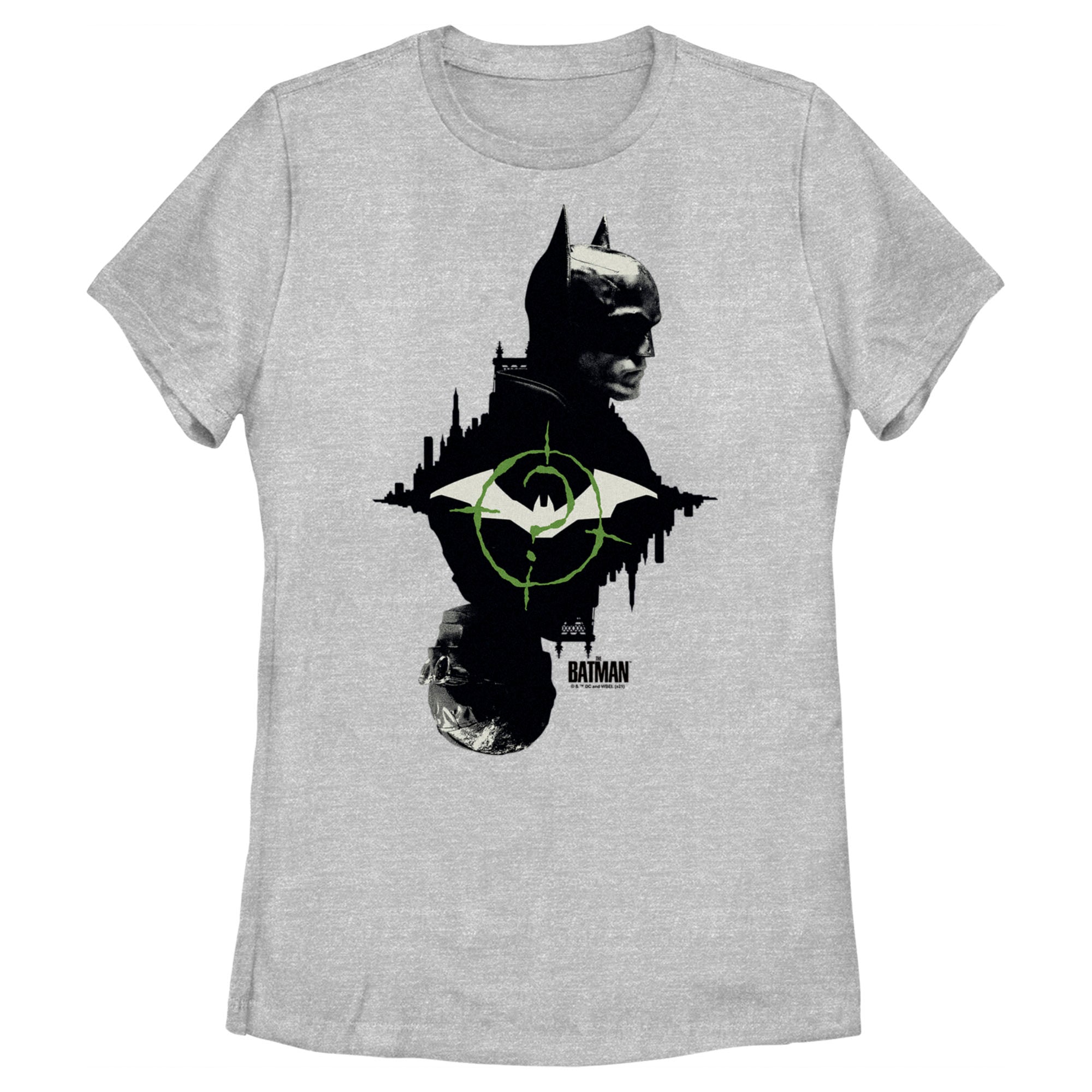 Women’S The Batman Mirror Riddler Skyline T-Shirt