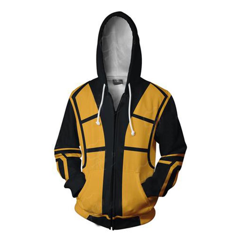 Mortal Kombat Hoodies – Zip Up Scorpion 3D Hoodie