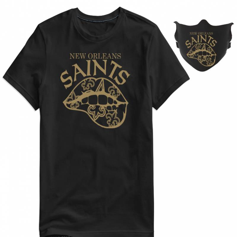 NEW ORLEANS SAINTS SPORTS TEE SHIRT With or Without Face Mask