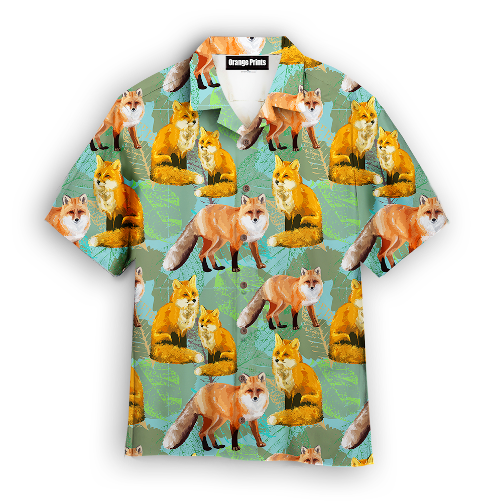 Fox Autumn Leaves Aloha Hawaii Shirts For Men Women Ha104864