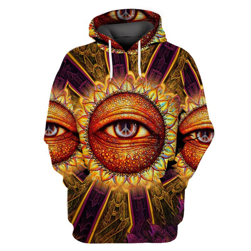 Eye Artwork Hippie 3D Hoodies T-Shirt Long Sleeve Holiday Gifts For Men Women Friends – T169