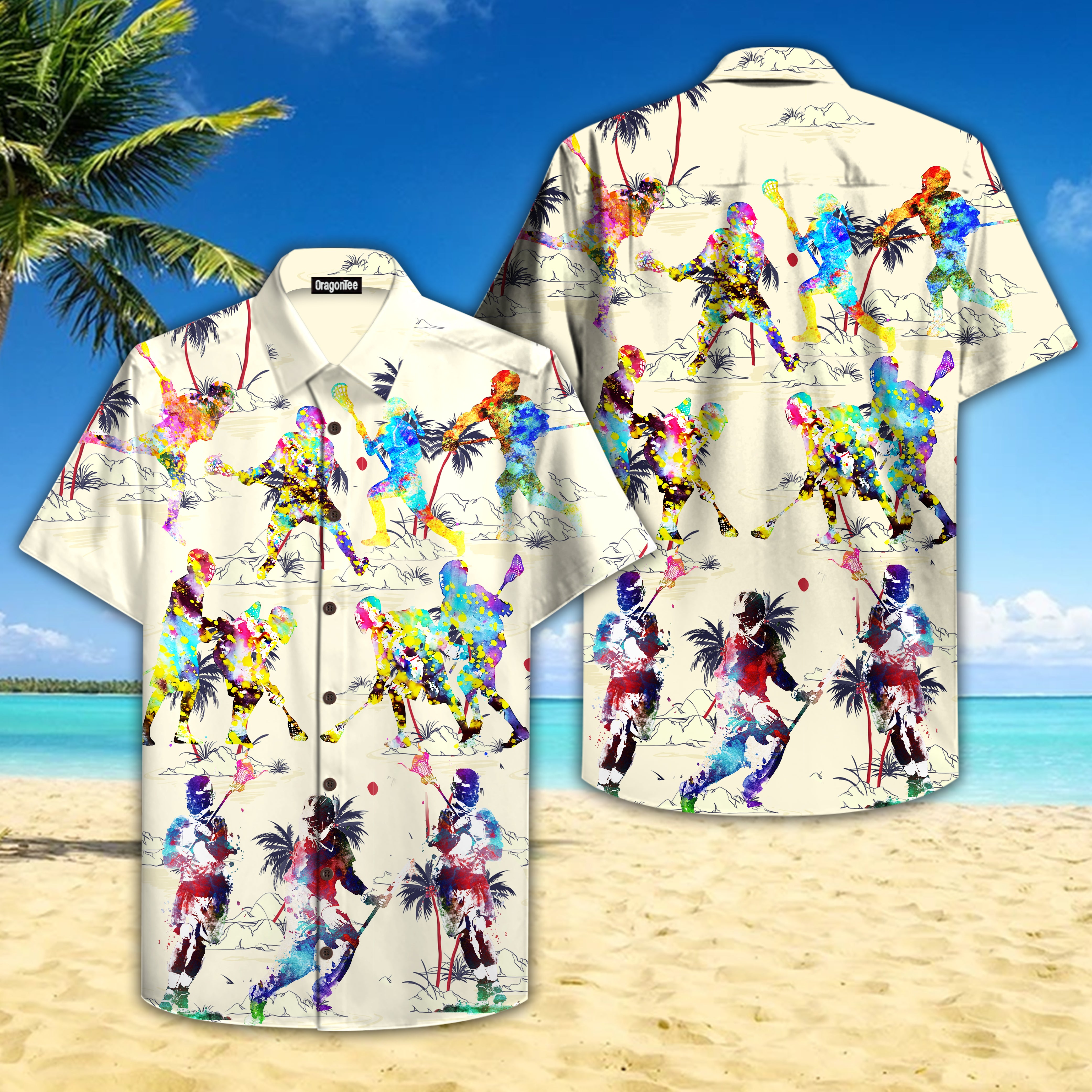 Oragontee Colorful Lacrosse Player Hawaii Shirt For Men Women Adult Ha25891