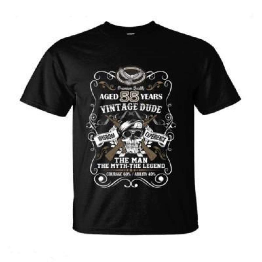 AGR Aged 55 Years Vintage Dude Wisdom Experience The Man The Myth The Legend Courage 60% Ability 40% – Ultra-Cotton T-Shirt