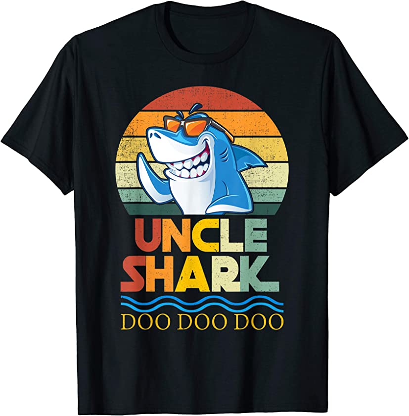 Uncle Shark Shirt Doo Doo Doo Fathers Day Gift T-Shirt