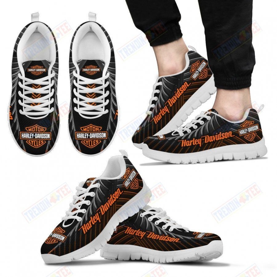 Harley Davidson Sneakers Mens Womens Motorcycle Lovers Custom Print Footwear Casual Riding Shoes TDT622