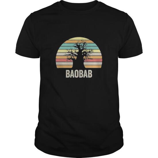 Baobabs Tree Retro Vintage T shirt