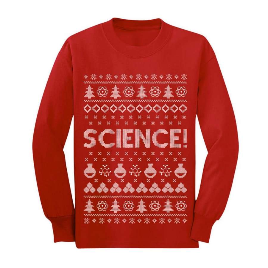 Science Ugly Christmas sweater Youth Kids Long Sleeve T-Shirt