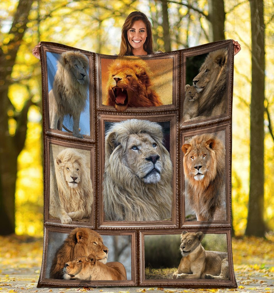 3D Lion Wild Animals Cozy Fleece Blanket Sherpa Blanket