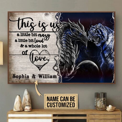 Dragon Tiger A Little Bit Custom Horizontal Canvas Poster For Home Decoration