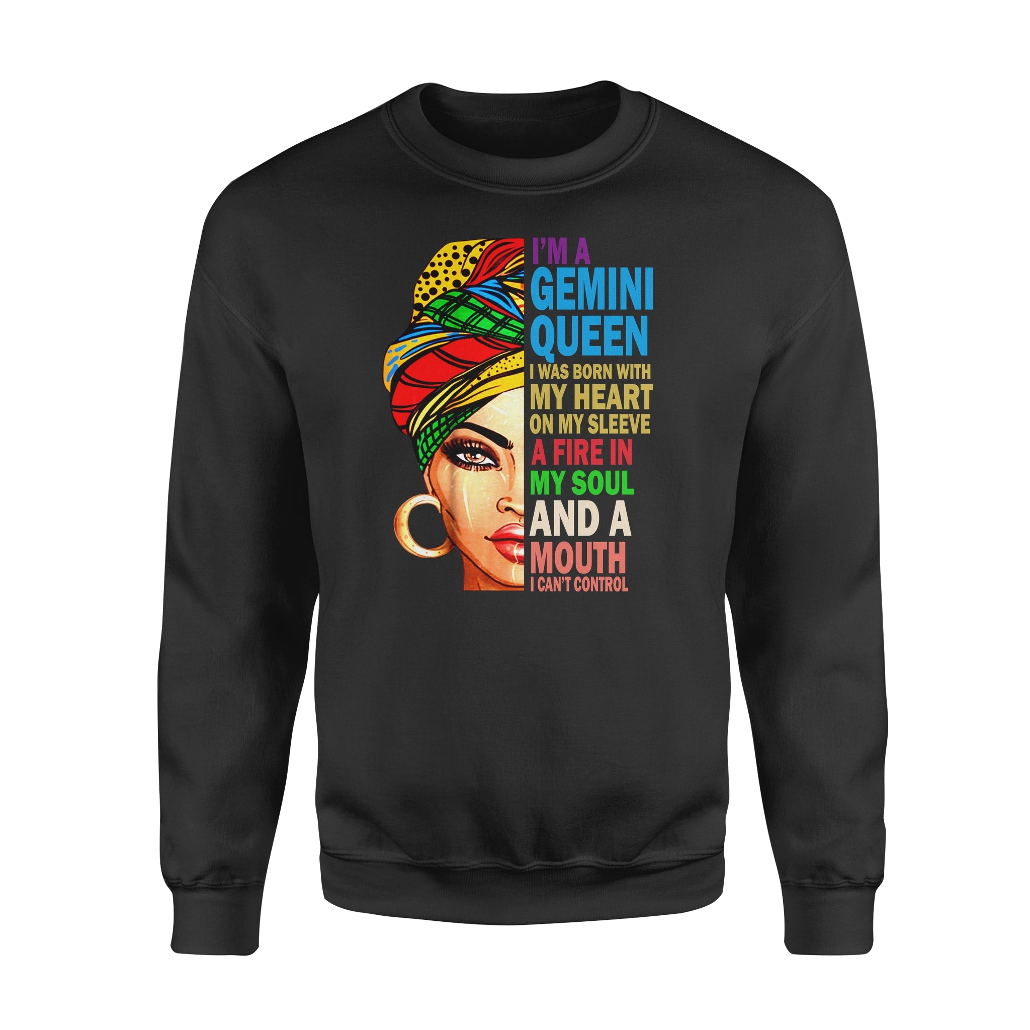 I Am A Gemini Queen Black Women Gift – Standard Crew Neck Sweatshirt