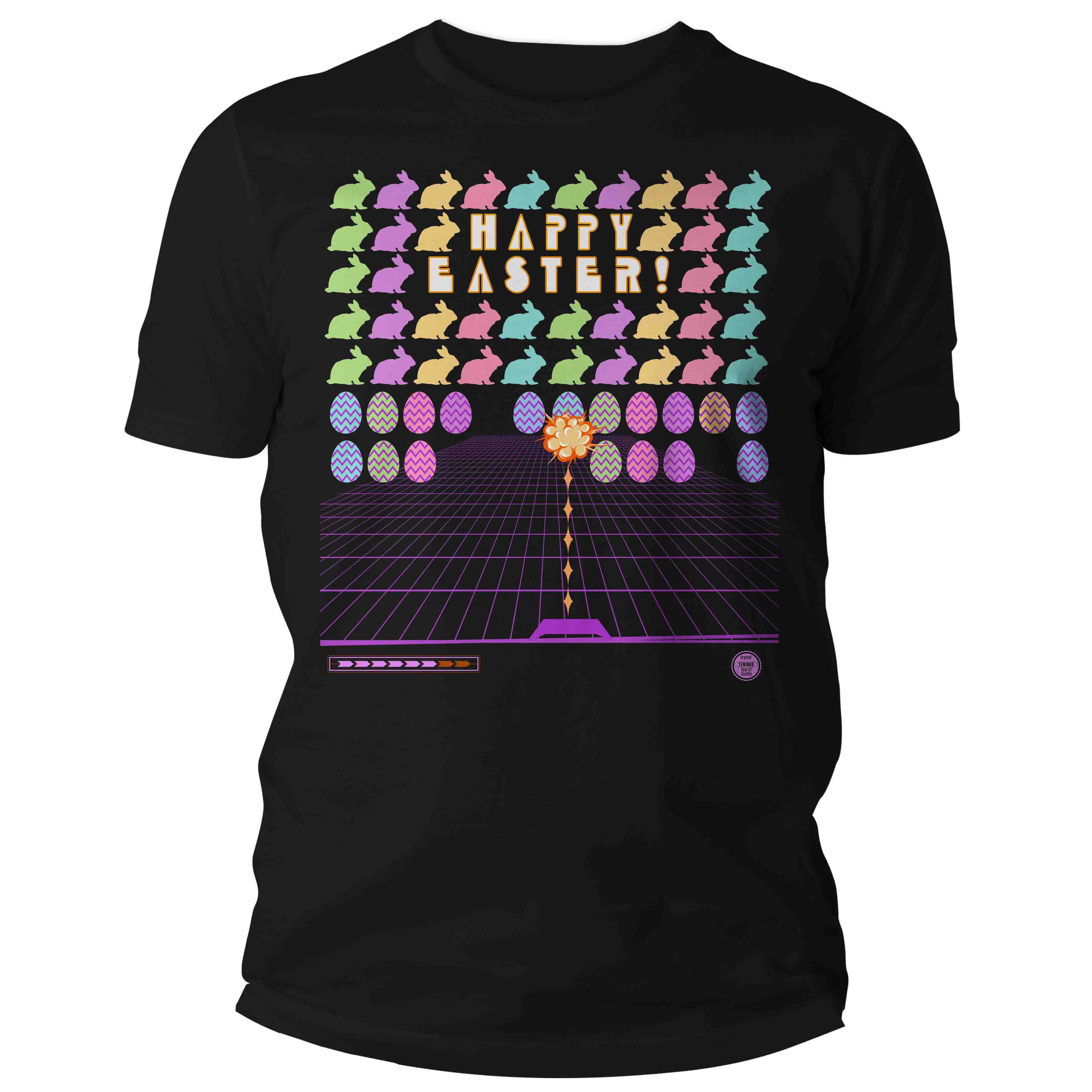 Men’S Easter Shirt Retro Gamer T-Shirt Gaming Easter Gift Egg Bunny Tee Arcade Graphic Vintage Video T Shirt Unisex Man