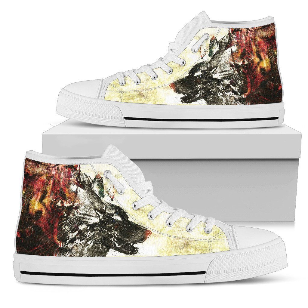 Wolf Lion High Top Shoes