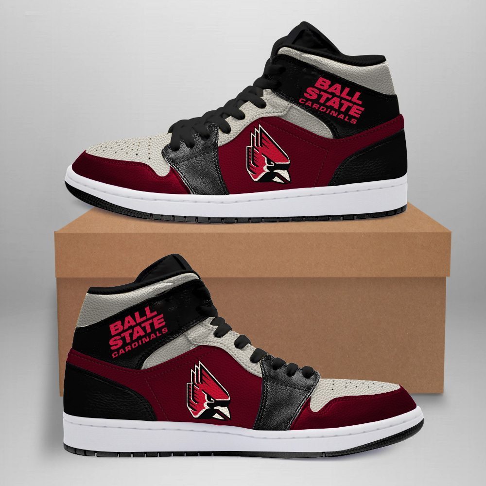 Ball State Cardinals Black Air Jordan Sneakers Shoes