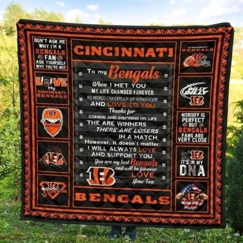 To My Cincinnati Bengals Quilt Blanket Fan Gift Idea MN09